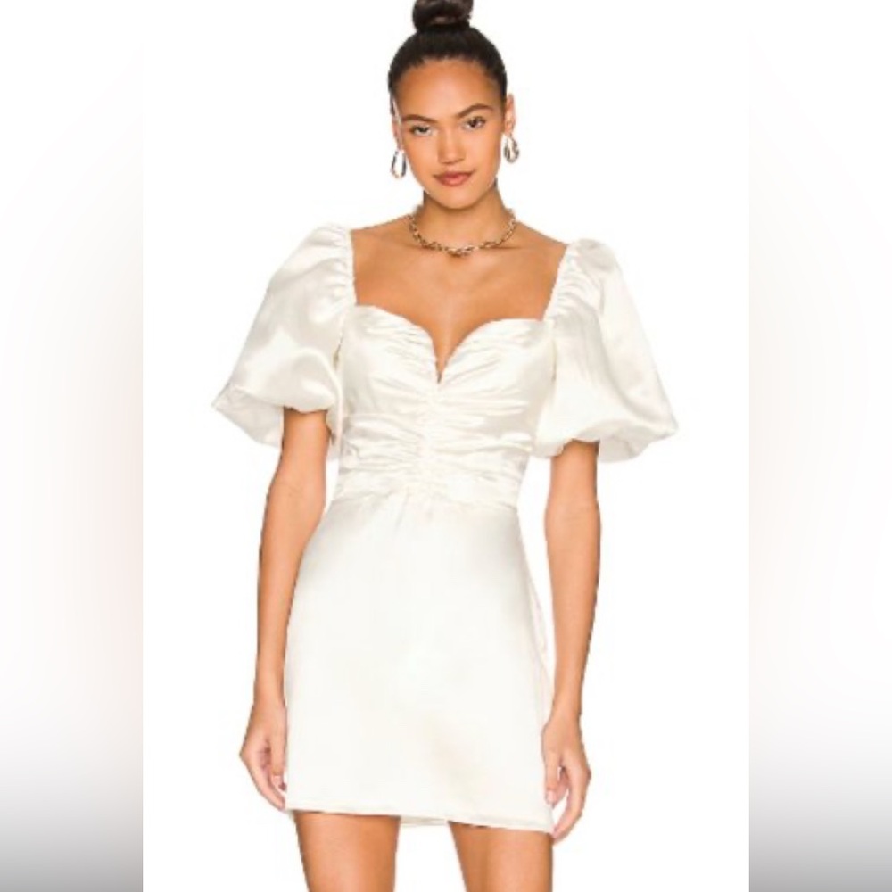 Cinq à Sept White Sleeve Mini Dress